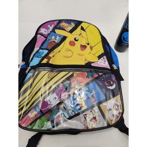 Pokemon Pikachu Backpack and Accessories Set Blue Yellow All Over Print